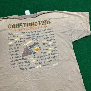 Vintage Murina Shirt Mens XL Brown 1999 Construction Workers Thrashed 90s USA